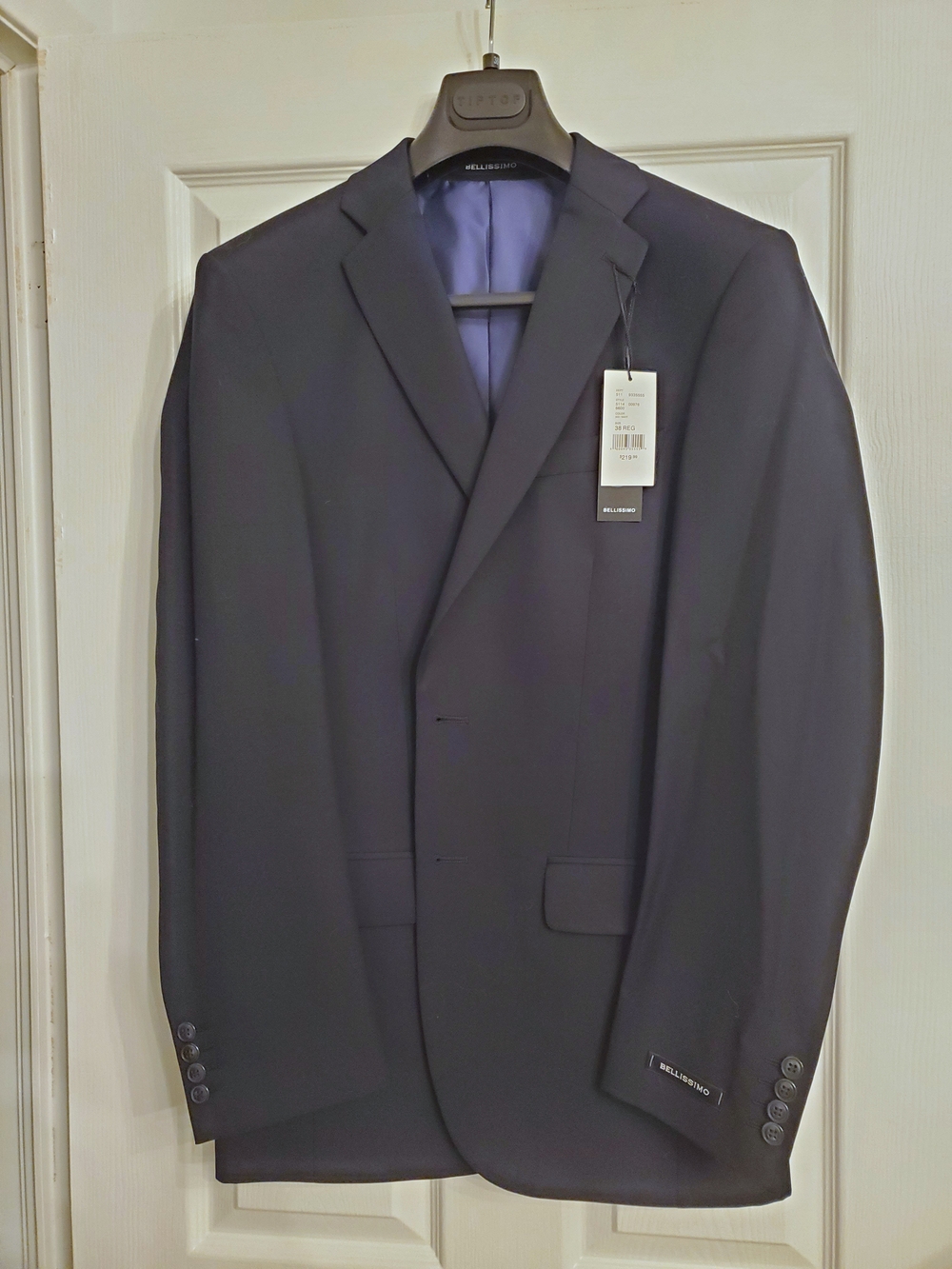 BELLISSIMO Men's Dark Navy Single-Breasted Sport Coat